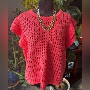 NWOT- Gap Pink Knit Sweater- Size 1X